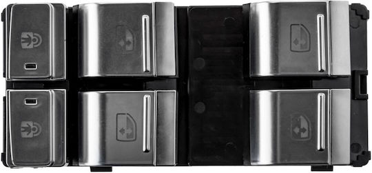 NTY Comutator geamuri auto pentru Audi A6 / S6 / Patru / A7 / RS7 Argintiu