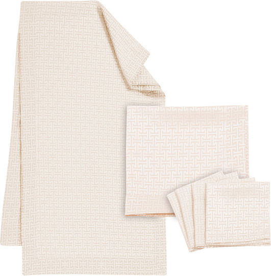 Greenwich Polo Club Food Napkin Set 4 Pieces 3009 Set Ivory 40x40cm