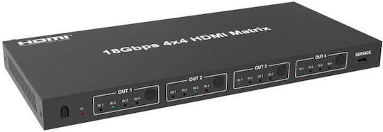 Διακόπτης Matrix Hdmi 2.0 4x4 Evoconnect Mxb44c