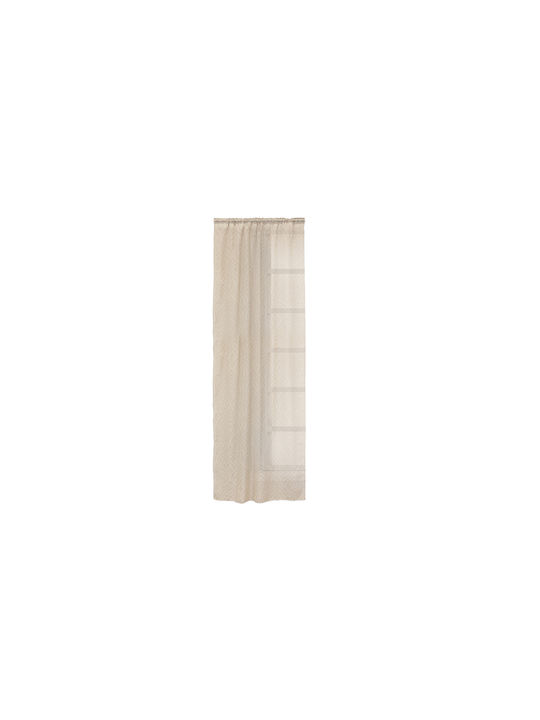 Draperie Easy Home Bugle 270x140cm Bej cu Bandă