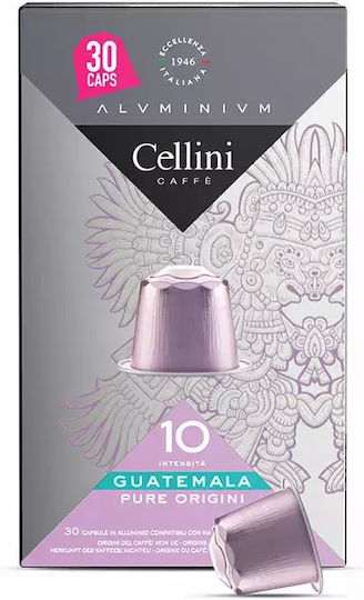 Cafea Italiană Espresso Guatemala Compatibil Nespresso Cellini Aluminiu 30 Capsule