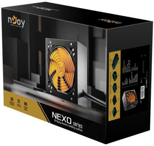 NJOY Nexo 650W Black Computer Power Supply Full Wired 80 Plus Gold