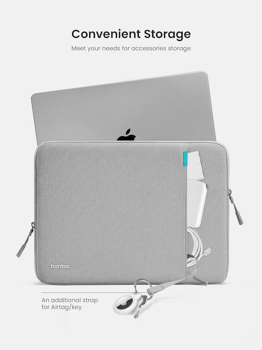 tomtoc Αδιάβροχη Θήκη για Laptop 16" σε Γκρι χρώμα A13F2GW