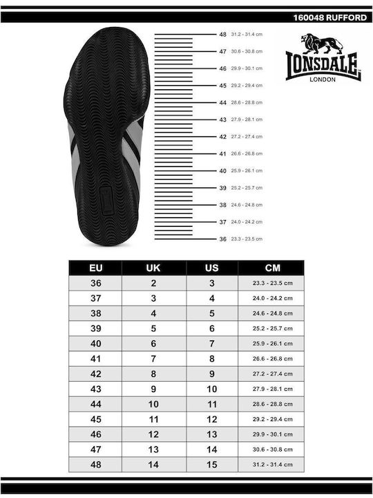 Lonsdale Rufford Παπούτσια Πυγμαχίας Μαύρα