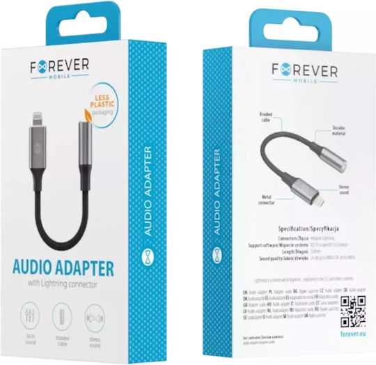 Forever Μετατροπέας Lightning male σε 3.5mm female 1τμχ