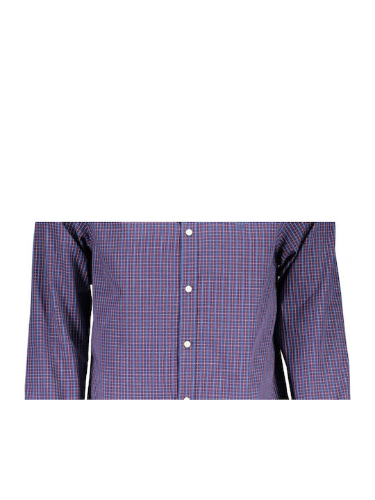 Long-sleeved Shirt Checked Blue