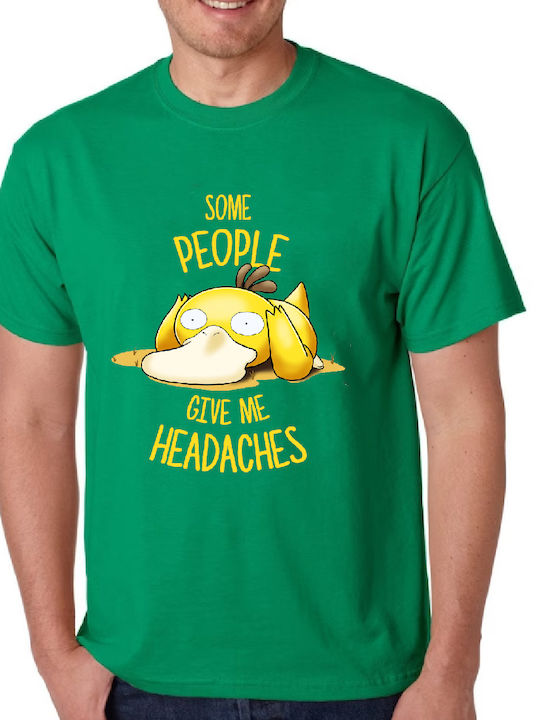Fruit of the Loom Pokemon Psyduck No25 Some People Give Me Headaches Μπλούζα Pokemon Βαμβακερή