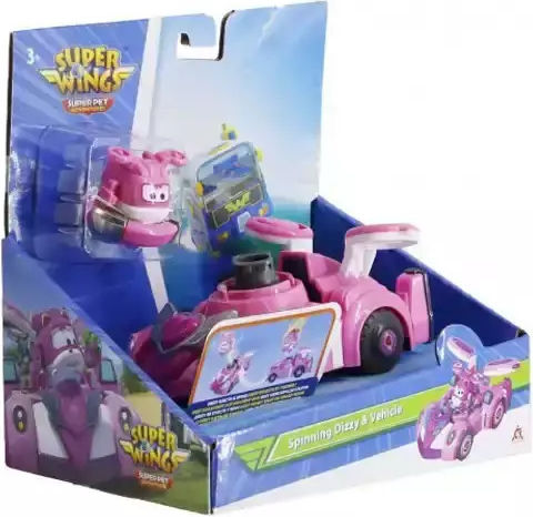 Just Toys Super Wings Super Pet Αυτοκινητάκι Spinning Dizzy & Vehicle για 3+ Ετών (Διάφορα Σχέδια) 1τμχ