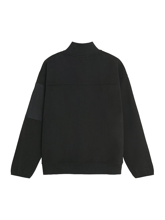 Kinder-Sweatshirt Strickjacke Mit Taschen Schwarz