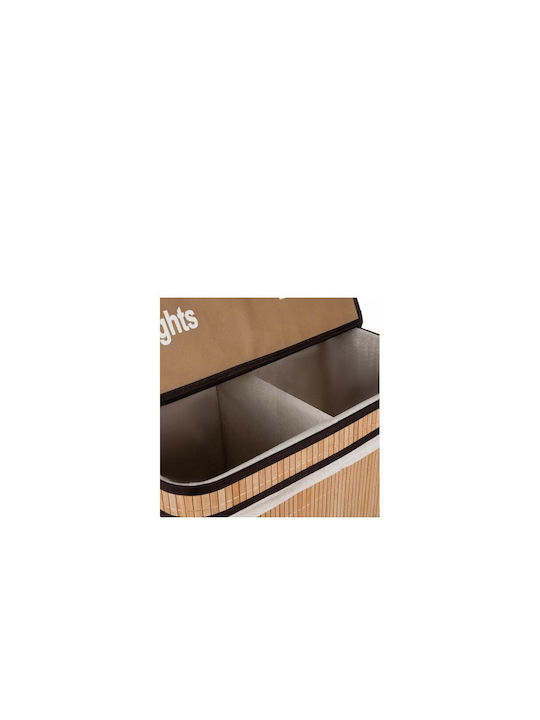 Coș De Rufe Din Bambus 100lt Cu Capac 60x5x35cm Maro