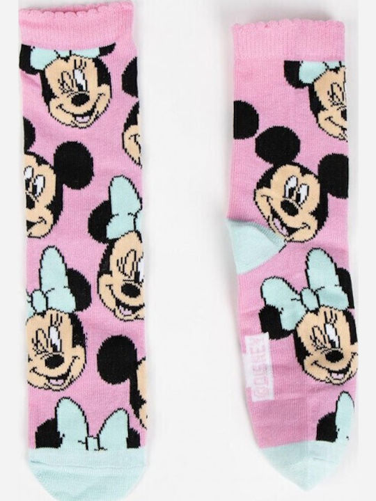 Cerda Παιδικές Κάλτσες Minnie Mouse Πολύχρωμες 4 Ζευγάρια