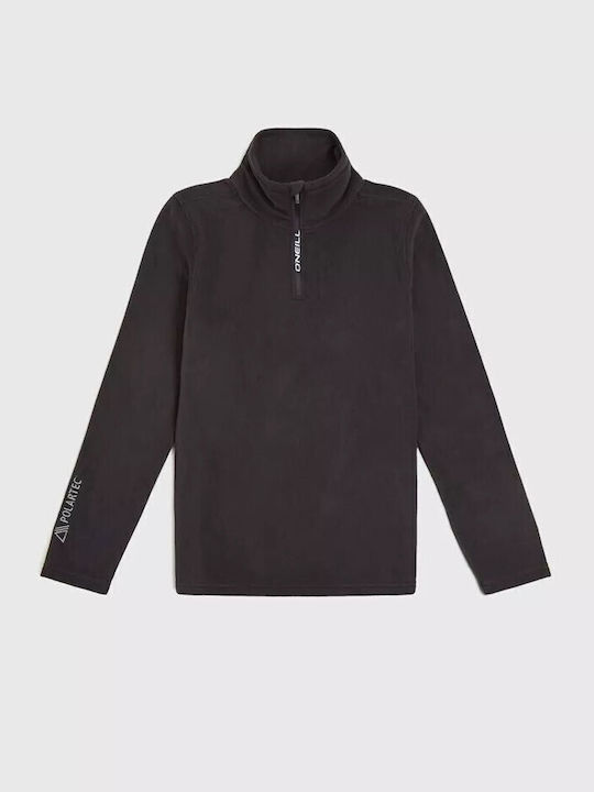Fleece Επένδυση Παιδικό Φούτερ Μαύρο