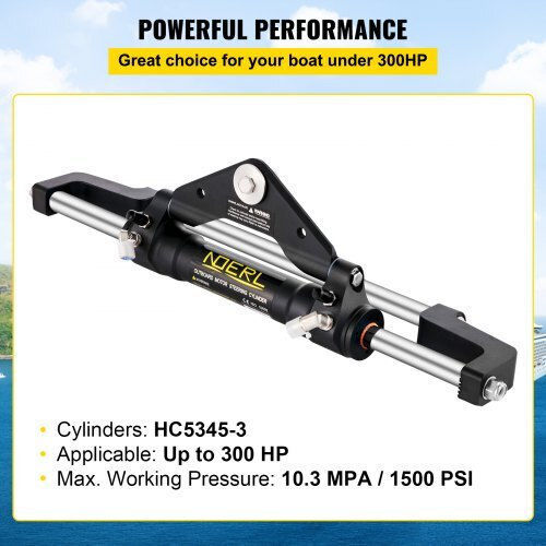 Vevor Hydraulic Steering Cylinder 300hp Hydraulic Steering Kit Outboard Front Mount Without Hydraulic Hose Steering Boat Rudder System Yydjhc5345-3yg001v0