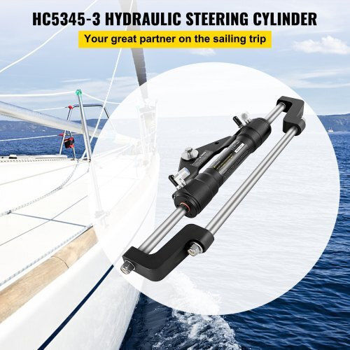 Vevor Hydraulic Steering Cylinder 300hp Hydraulic Steering Kit Outboard Front Mount Without Hydraulic Hose Steering Boat Rudder System Yydjhc5345-3yg001v0