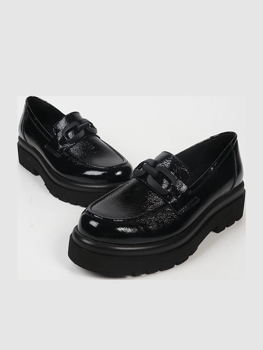 Λουστρίνι Γυναικεία Loafers σε Μαύρο Χρώμα