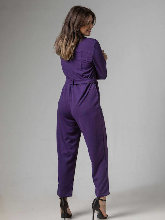 Simple Fashion Women's One-piece Suit Purple