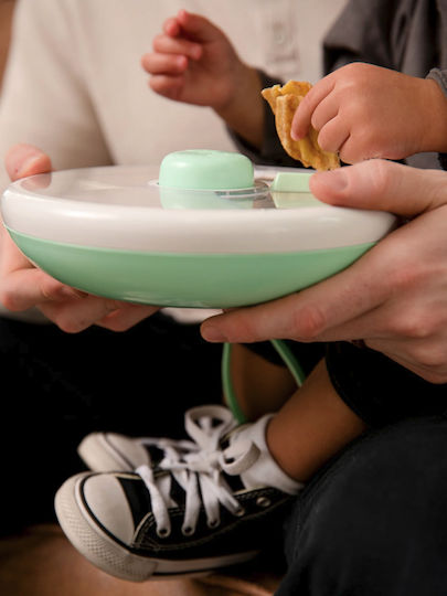 GoBe Baby Food Plate Snack Spinner Large Green