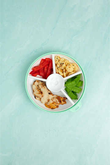 GoBe Παιδικό Πιάτο Φαγητού Snack Spinner Large Πράσινο