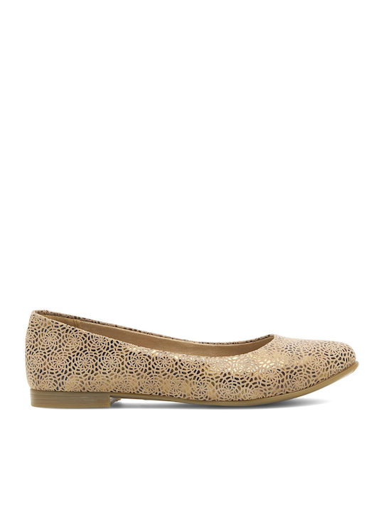 Damen Ballerinas in Beige Farbe