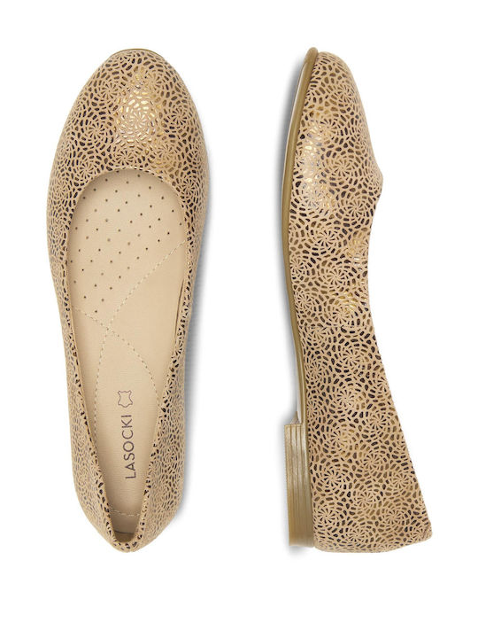 Damen Ballerinas in Beige Farbe
