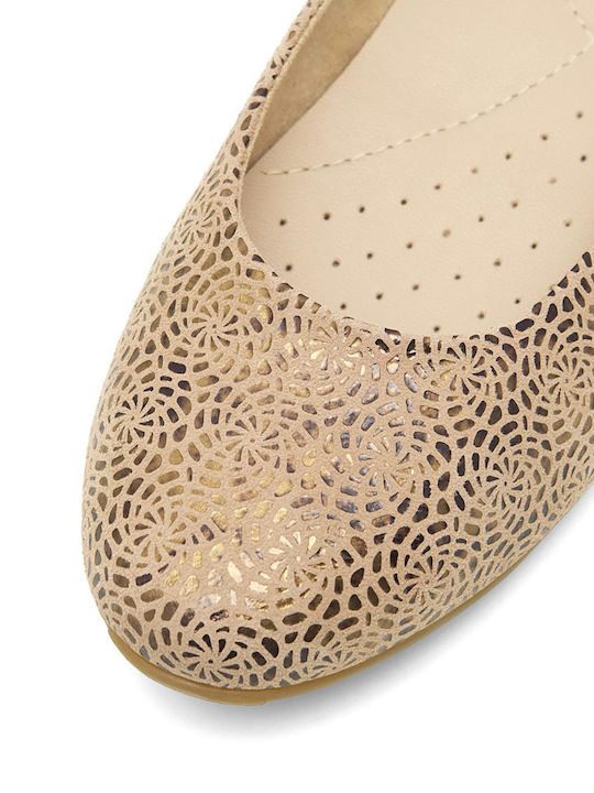 Damen Ballerinas in Beige Farbe