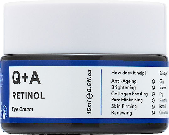 Q+A Natural Skincare Retinol Κρέμα Ματιών για Αντιγήρανση 15ml