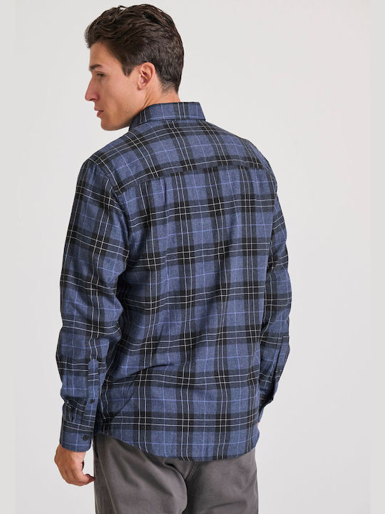 Funky Buddha Flannel Shirt Blue