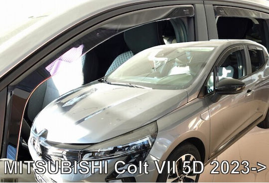 Heko Set of Windbreakers Front Car Dark Fime for Mitsubishi Colt 5D 2023+ 2pcs