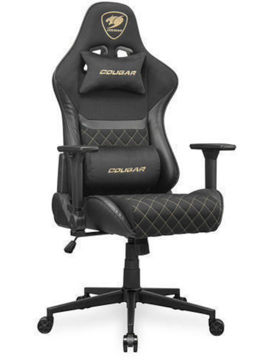 Cougar Armor One V2 Gold F Fabric Gaming Chair with Adjustable Arms Gold