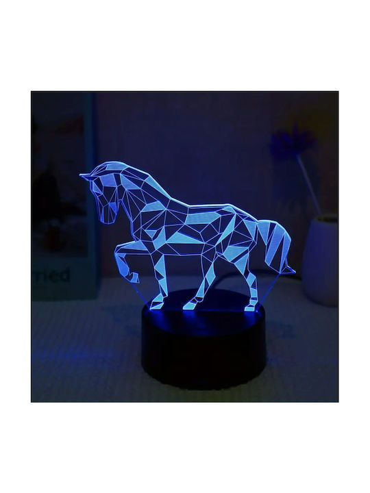 Dekorative Lampe 3D-Illusion Schwarz