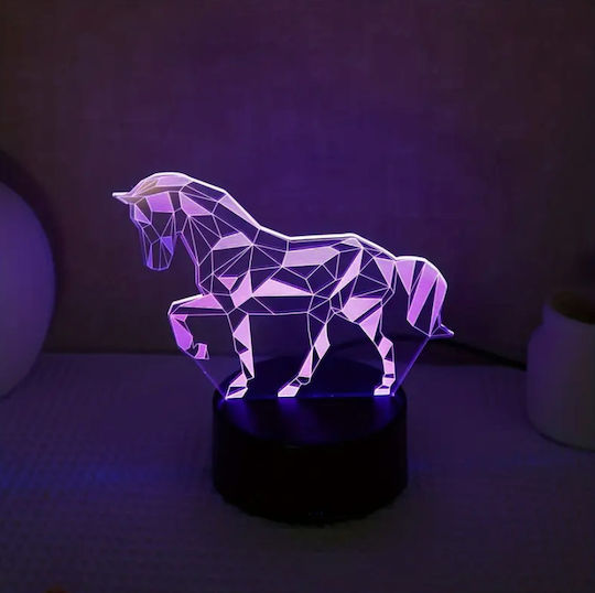 Dekorative Lampe 3D-Illusion Schwarz