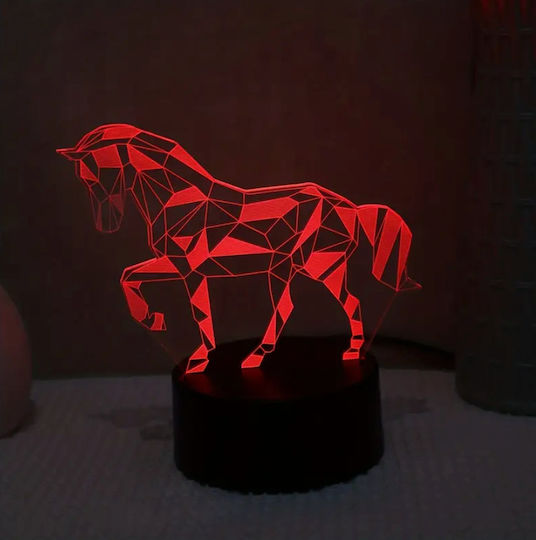 Dekorative Lampe 3D-Illusion Schwarz