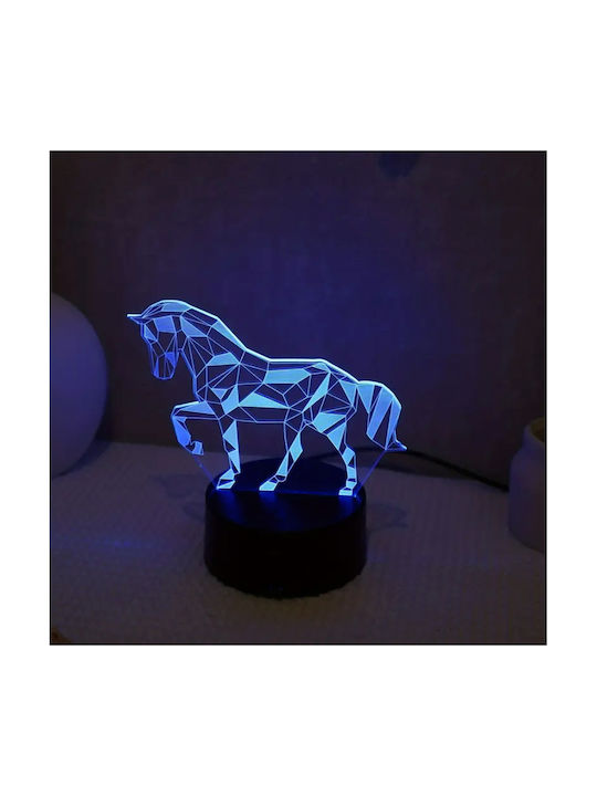 Dekorative Lampe 3D-Illusion Schwarz