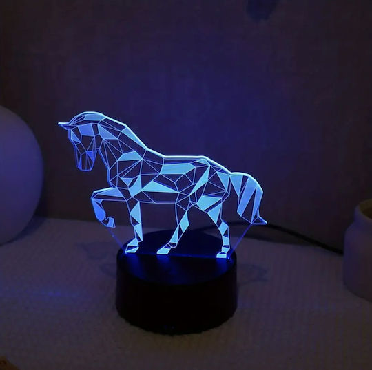 Dekorative Lampe 3D-Illusion Schwarz