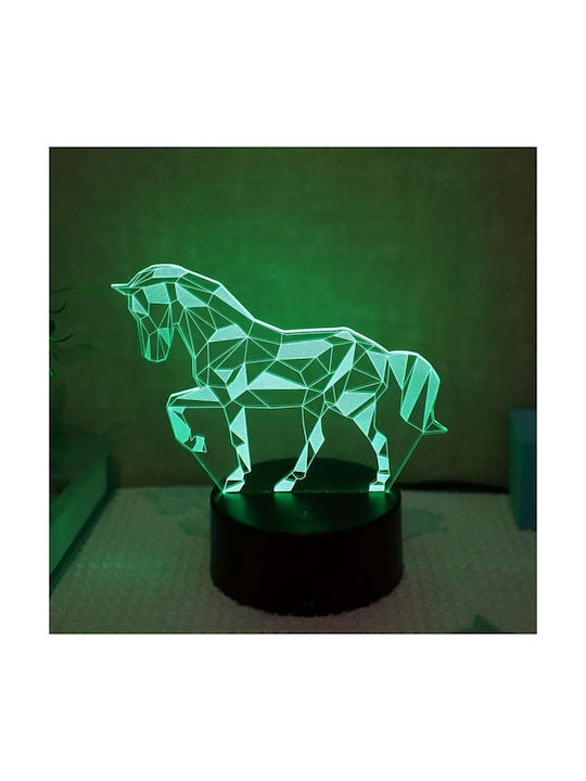 Dekorative Lampe 3D-Illusion Schwarz