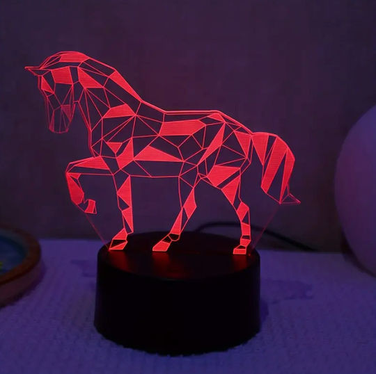 Dekorative Lampe 3D-Illusion Schwarz