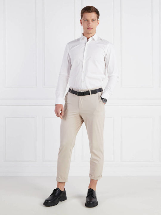 Koey Long-sleeved Cotton Shirt White