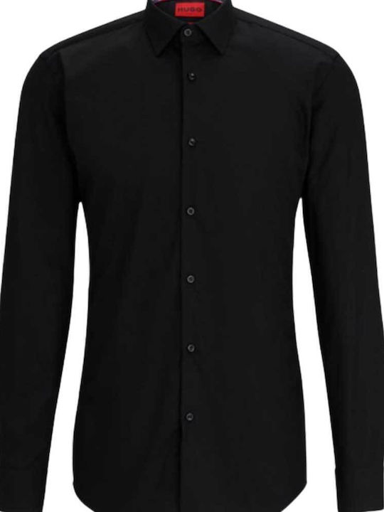 Koey Long-sleeved Cotton Shirt Black