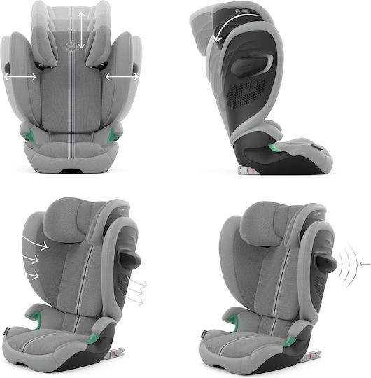 Cybex Solution G2 I-Fix Plus Детско Столче за Кола i-Размер с Isofix Сив 15-50 кг