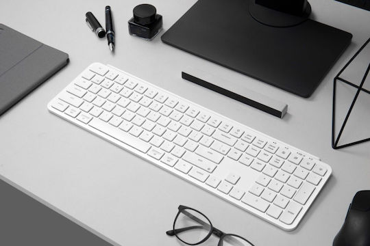 Keychron B6 Pro B6P-K8 Безжична Bluetooth Клавиатура Английски US Съвместима с Mac Ivory White