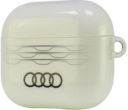 Audi Iml Geometric Pattern Husă în culoarea Alb pentru Apple AirPods 3