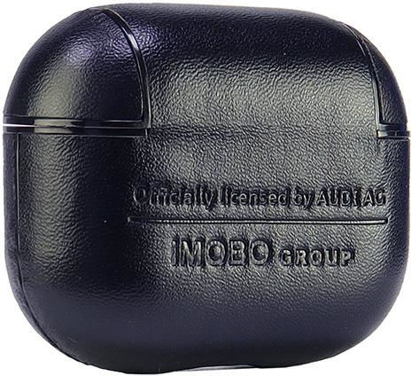 Audi Leather Big Logo Hülle Leder in Schwarz Farbe für Apple AirPods 3