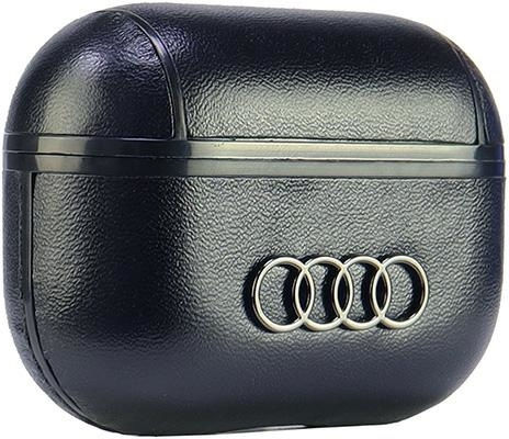 Audi Leather Big Logo Θήκη Δερμάτινη σε Μαύρο χρώμα για Apple AirPods Pro 2