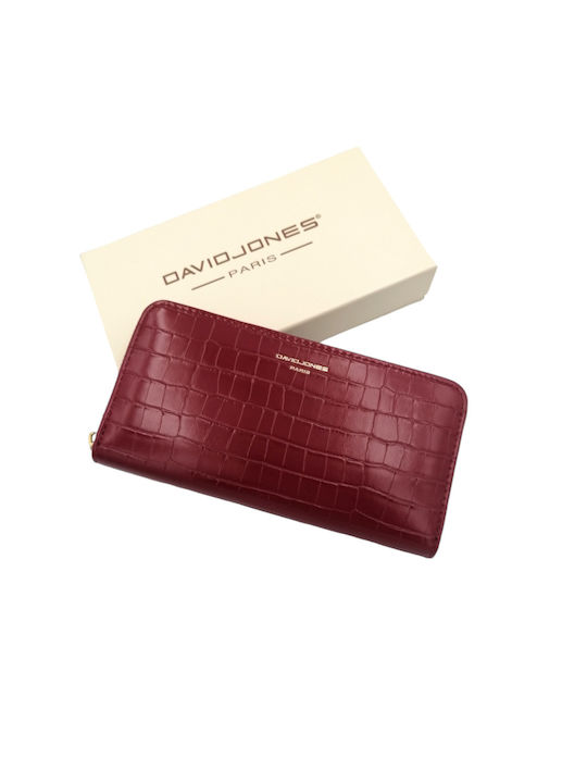 David Jones Small Leather Women's Wallet Burgundy