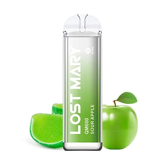 Lost Mary Țigară Electronică de unică folosință 600 Inhalări Sour Apple 2ml 20mg