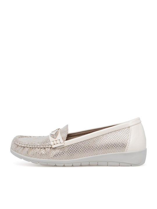 Damen Mokassins in Beige Farbe