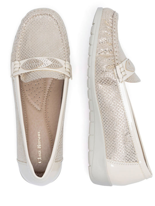 Damen Mokassins in Beige Farbe