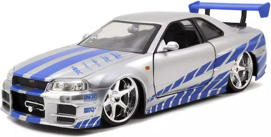 Jada Toys Fast & Furious: 2002 Nissan Skyline Όχημα Ρέπλικα μήκους 20εκ. σε Κλίμακα 1:24