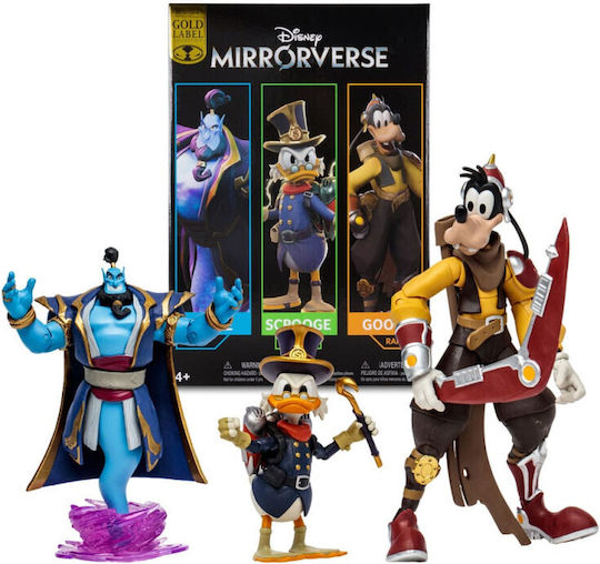 Mcfarlane Toys Disney Mirrorverse: Gold Label: Genie, Scrooge, Goofy 3-pachet: Genie, Scrooge, Goofy 3-pachet Figurină de Acțiune