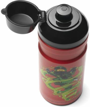LEGO Ninjago Kids Water Bottle Ninjago Plastic with Straw 390ml (Various Designs/Colours)